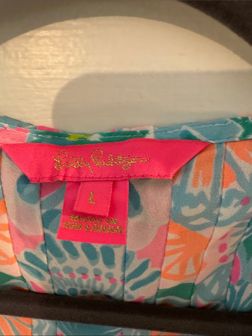 Lilly Pulitzer Tropical Print Dress in Turquoise, Pink, Coral - Picture 2 of 3
